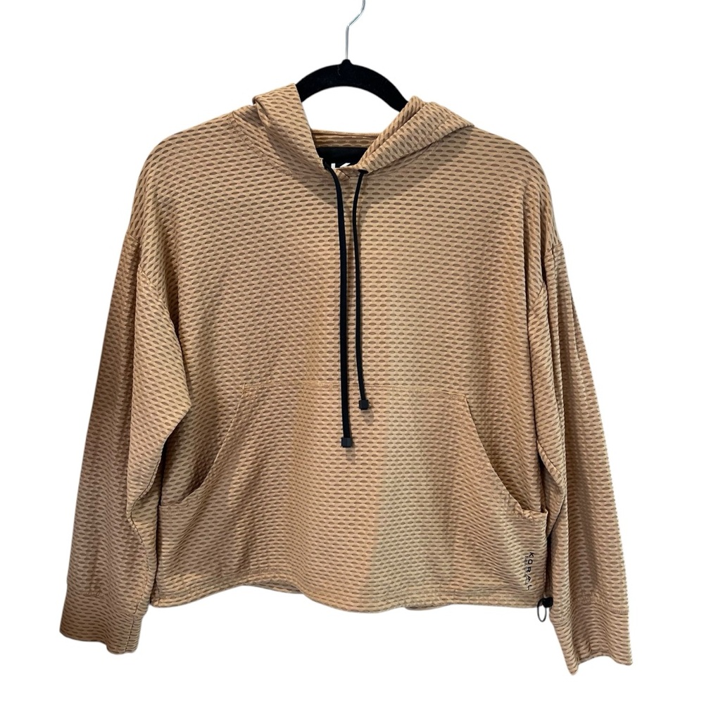 Koral Tan Textured Mesh Hoodie Size‎ Small